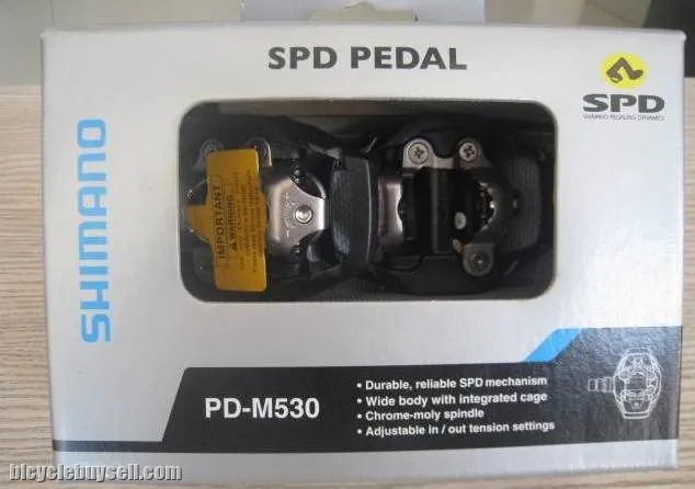 Shimano PD-M530 MTB SPD Pedals Original black white pedal