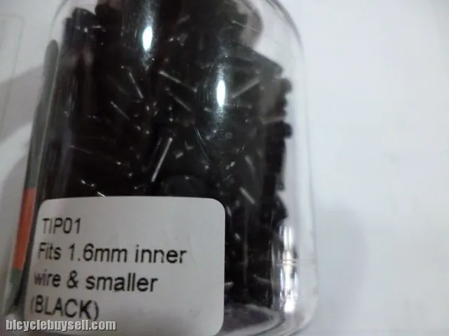 Gear/Brake Cable End Tip - Anodizzed Black Finishing - 600pcs/bottle