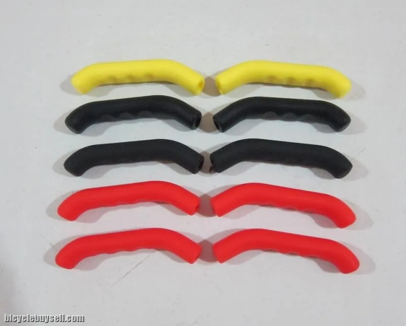 NEW - Comfort / Non Slip Brake Lever Silicone Grip - Black &amp; Red