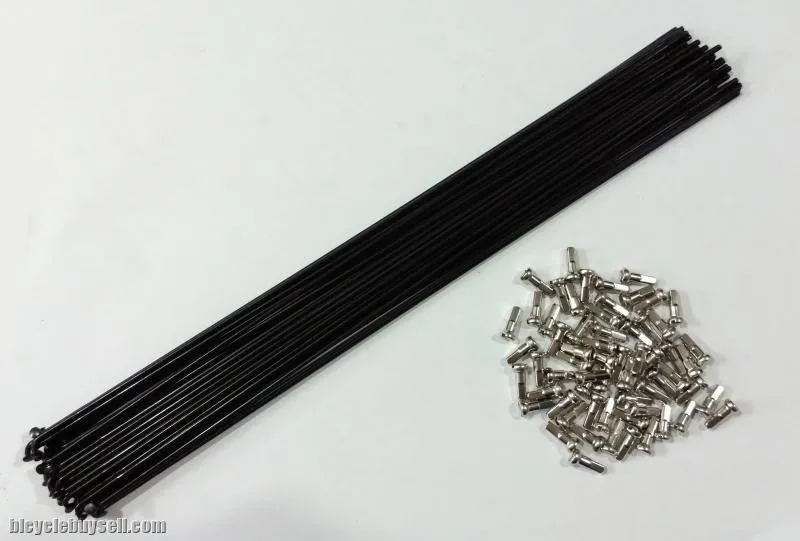 Shadar Standard Butted Spokes for 26" 32 Holes Wheelset with Durable Brass Nipples - 64 pairs