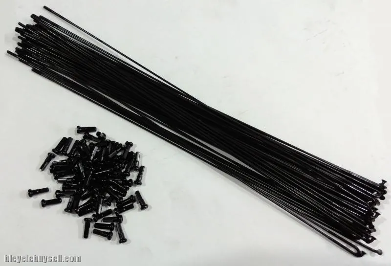Pillar Light Weight Spokes for 27.5" Wheelset with Black alloy Nipples - 64 Pairs