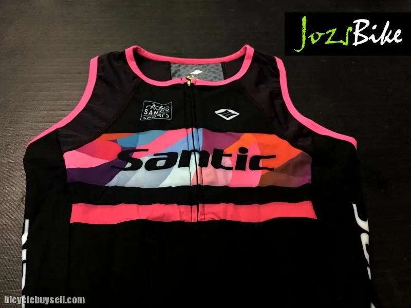 NEW ARRIVALS- SANTIC Women's Pro Triathlon One-piece Sleeve Cycling Jersey- READY STOCK