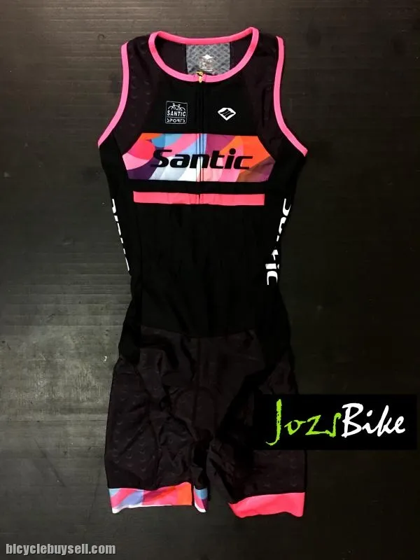 NEW ARRIVALS- SANTIC Women's Pro Triathlon One-piece Sleeve Cycling Jersey- READY STOCK