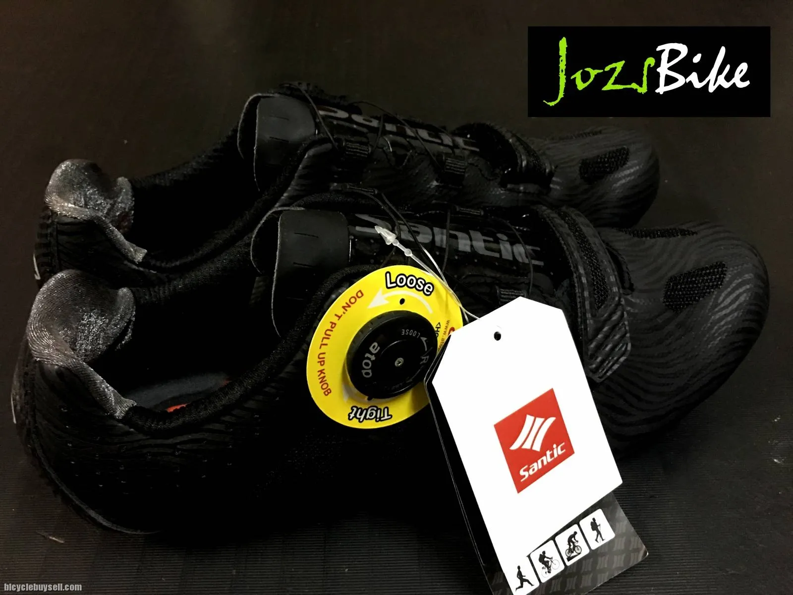 NEW YEAR SALE-SANTIC Nigel Black Road Cycling Shoes - READY STOCK FREE Postage