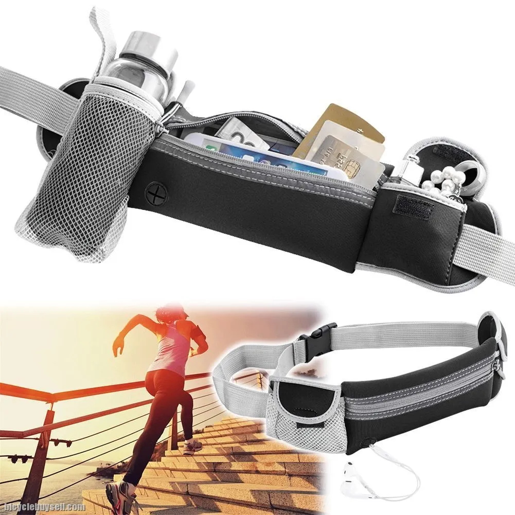 NEW - Sports (Cycling / Running) Waist Bag - Money Belt Bag with Water Bottle Pouch