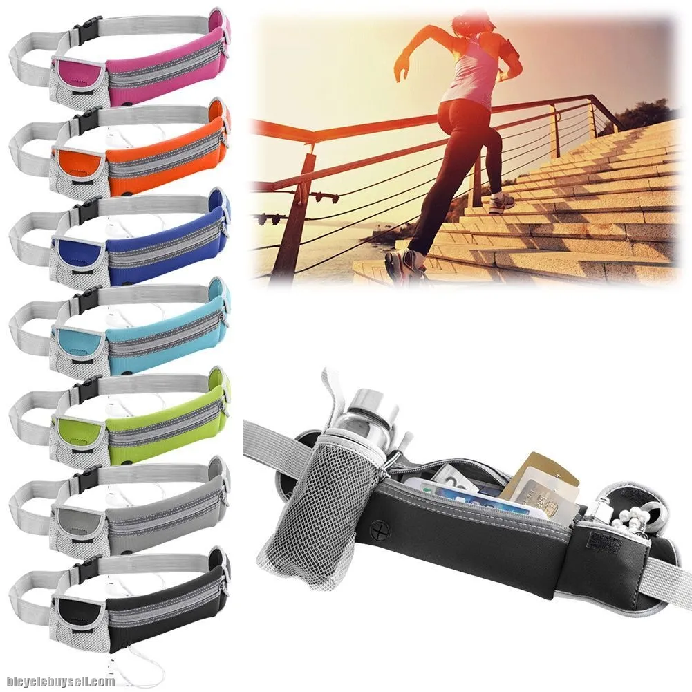 NEW - Sports (Cycling / Running) Waist Bag - Money Belt Bag with Water Bottle Pouch