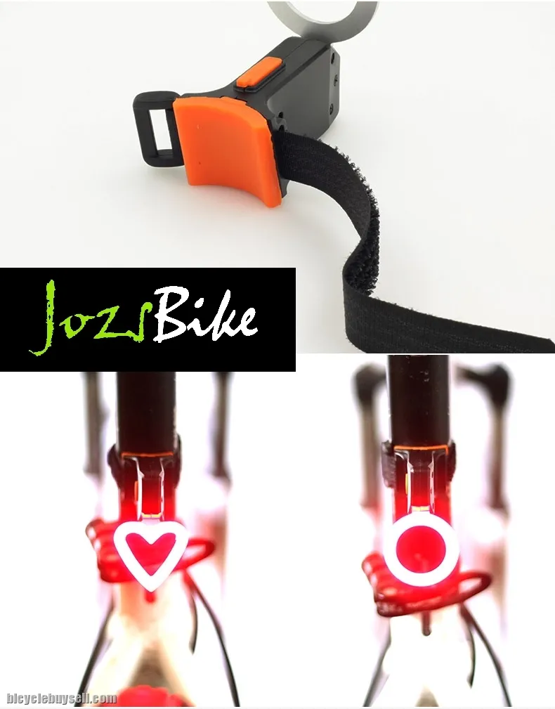 NEW ARRIVALS Creative HEART,CIRCLE,TRIANGLE Design USB LED Blinkers Bicycle Light
