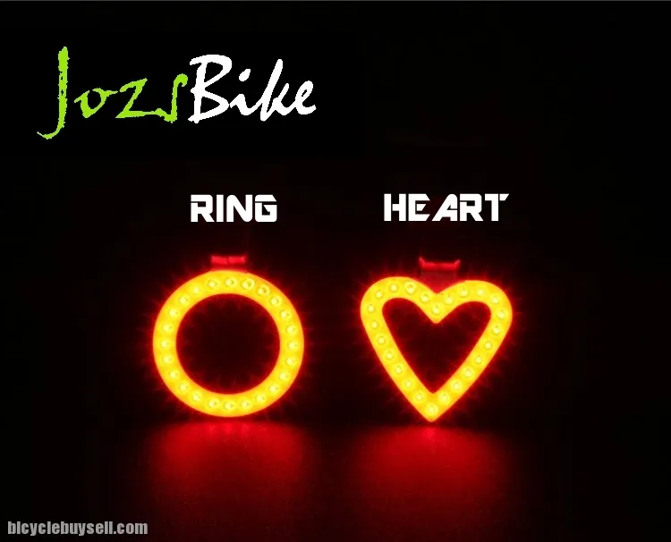 NEW ARRIVALS Creative HEART,CIRCLE,TRIANGLE Design USB LED Blinkers Bicycle Light