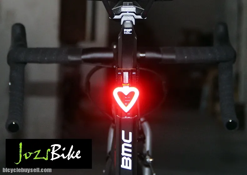 NEW ARRIVALS Creative HEART,CIRCLE,TRIANGLE Design USB LED Blinkers Bicycle Light