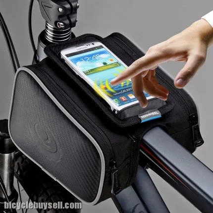 Roswheel (L Size) Bike Front Tube Bag With 5.5inch Phone bag