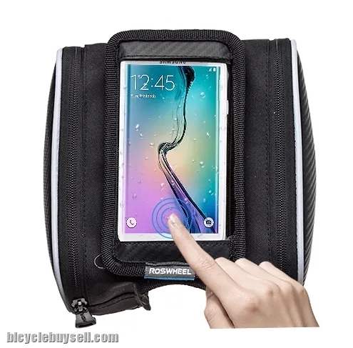 Roswheel (L Size) Bike Front Tube Bag With 5.5inch Phone bag