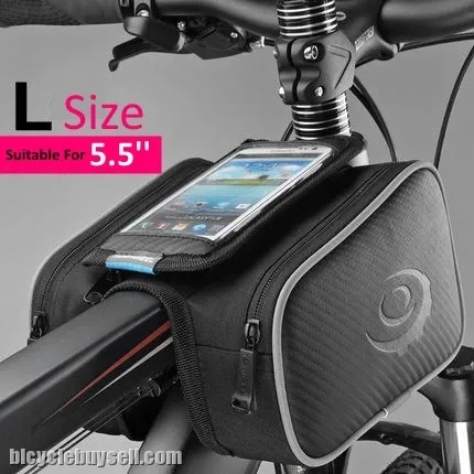 Roswheel (L Size) Bike Front Tube Bag With 5.5inch Phone bag