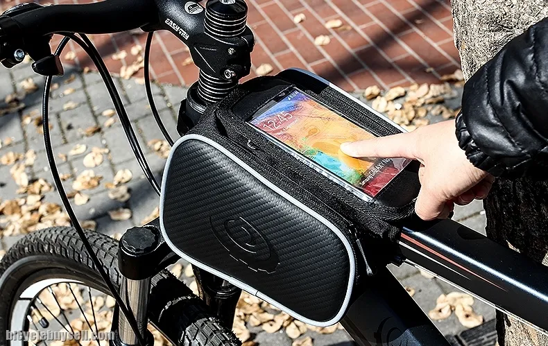 Roswheel (L Size) Bike Front Tube Bag With 5.5inch Phone bag