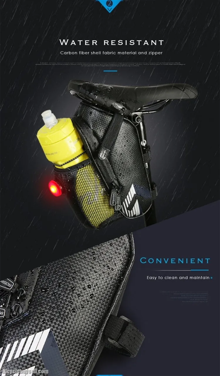 ROSWHEEL Waterproof SADDLE BAG With Tail Light (2 Colors)