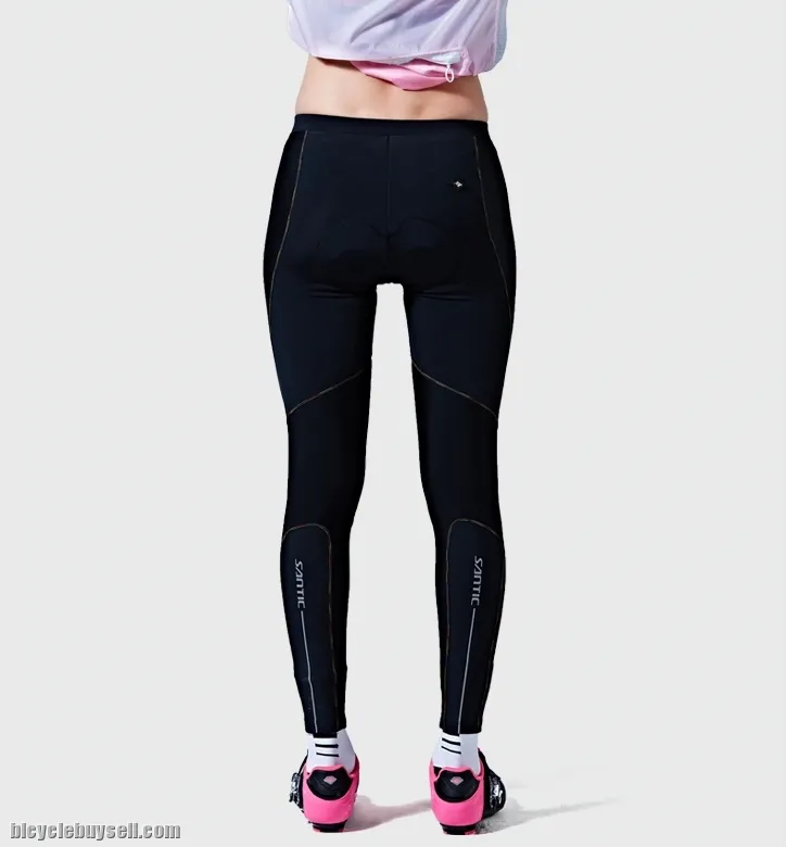 Santic Coral Women's Cycling Pants Anti-UV Trouser Full Length Tight 4D Padded