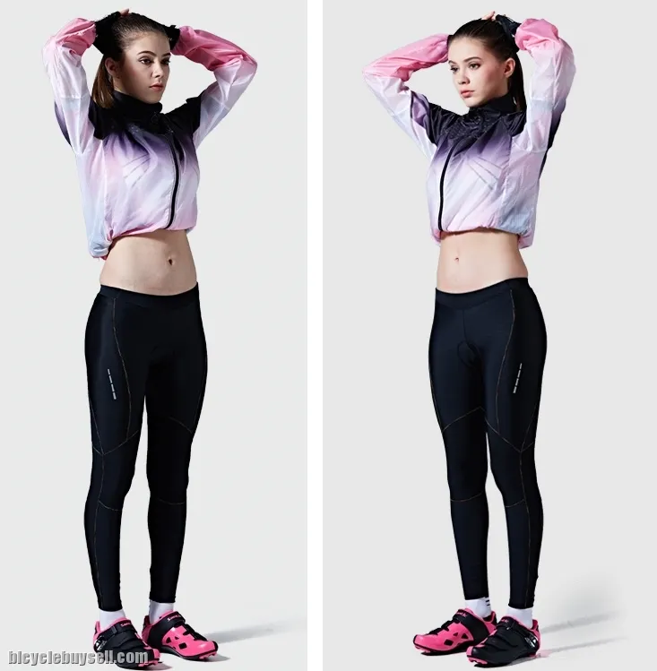 Santic Coral Women's Cycling Pants Anti-UV Trouser Full Length Tight 4D Padded