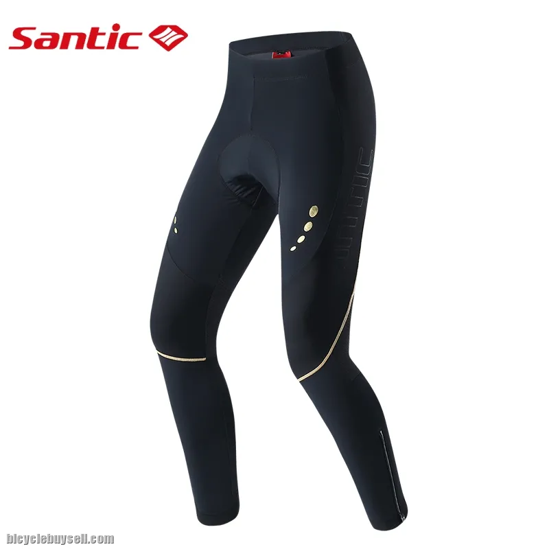 Santic Black Sea Men's Cycling Pants Anti-pilling Full Length 4D Padded(Suitable for Long Distance)