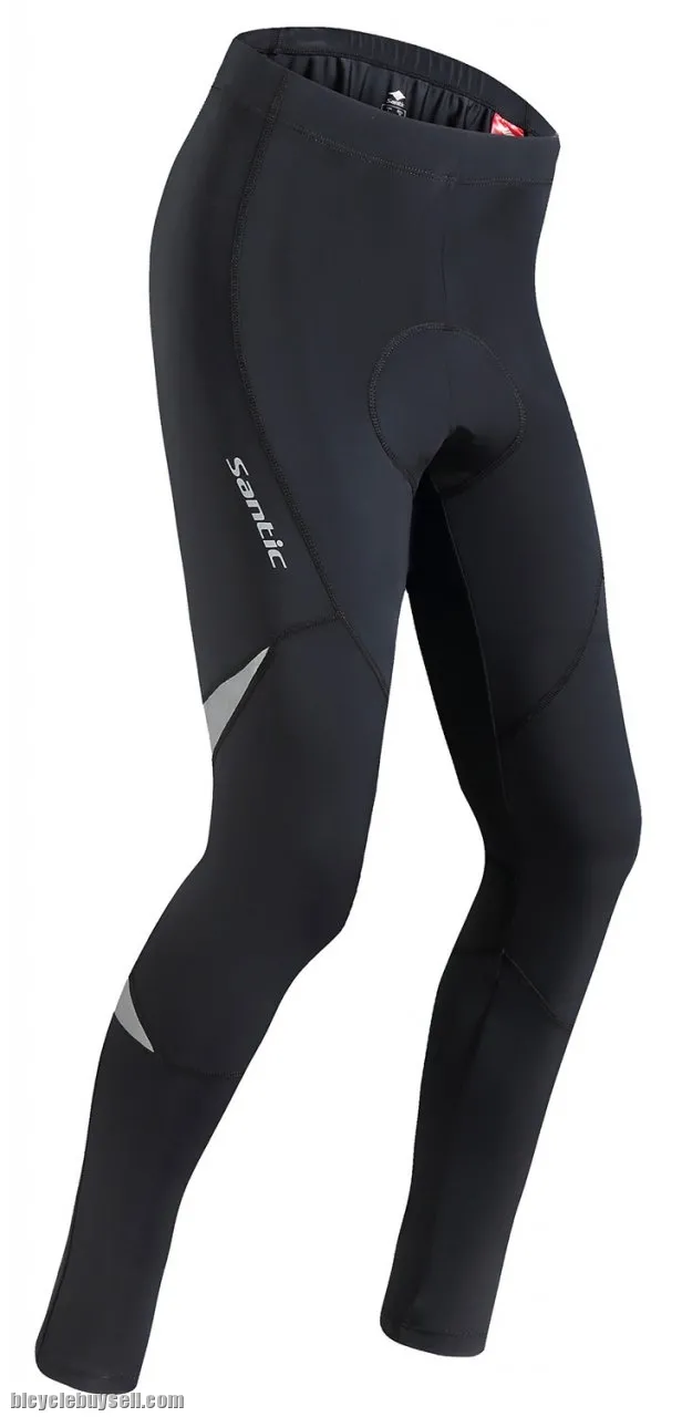 Santic Dans Men's Cycling Pants Reflective Breathable Full Length 4D Padded Long Trousers