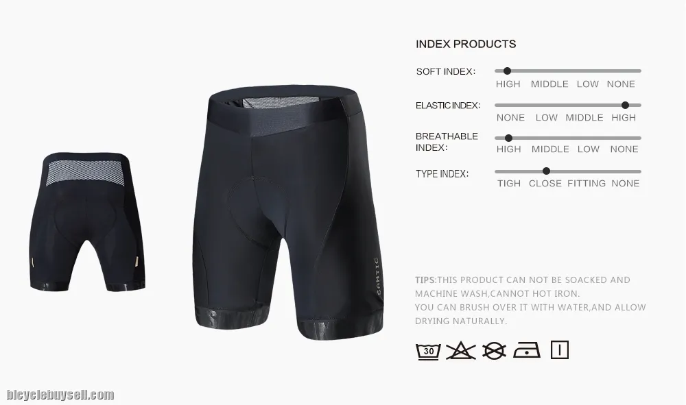 Santic Calais Men's Cycling Short Pants Pro Fit Italian 8 Hours Riding Pad(For Long Distance)