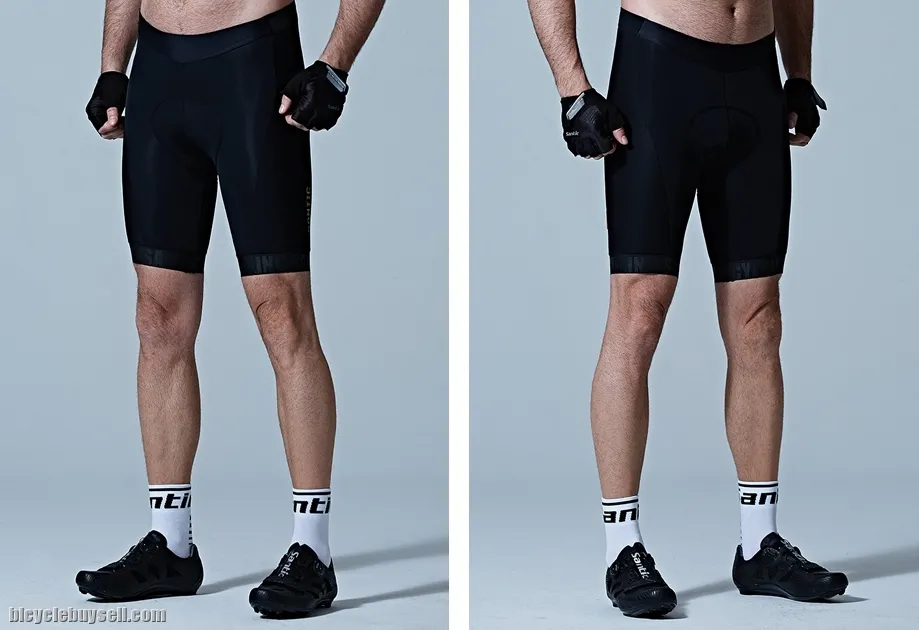 Santic Calais Men's Cycling Short Pants Pro Fit Italian 8 Hours Riding Pad(For Long Distance)