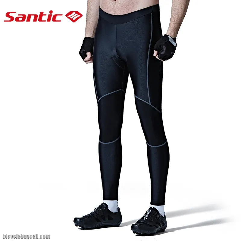 Santic Gree Men's Cycling Pants Breathable Full Length 4D Padded Long Trousers