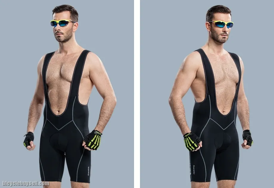 Santic Suto Men's Cycling Bib Shorts Coolmax 3D Pad Breathable Tights