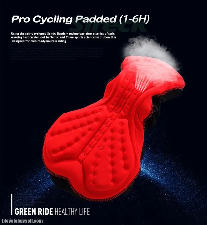 Santic Suto Men's Cycling Bib Shorts Coolmax 3D Pad Breathable Tights