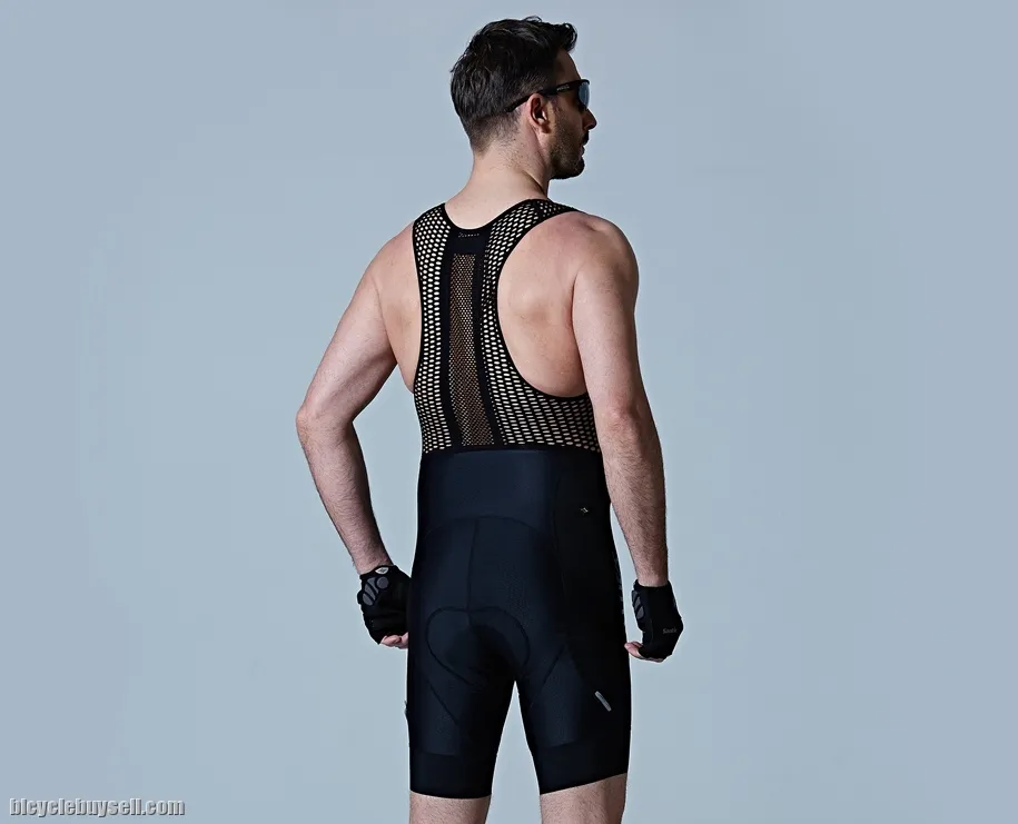 Santic Aska Men's Cycling Bib Shorts Quick Dry Elastic Comfort Breathable Professional Riding Bib