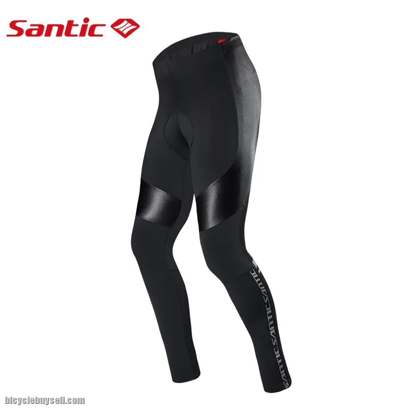 Santic FY Men's Cycling Pants  Pro Fit Breathable Full Length 4D Padded Long Trousers