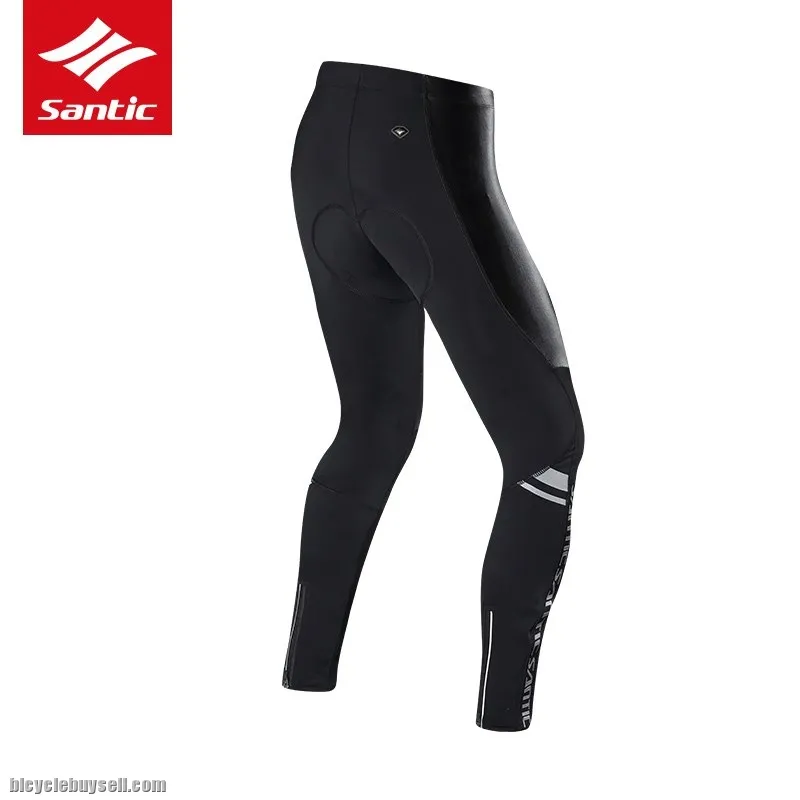 Santic FY Men's Cycling Pants  Pro Fit Breathable Full Length 4D Padded Long Trousers