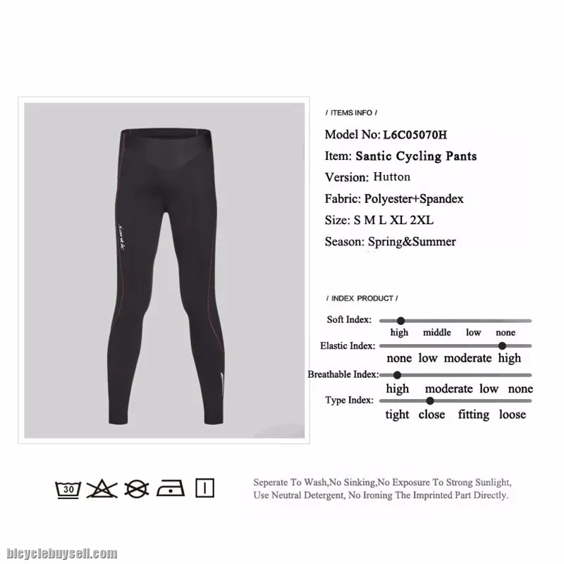 Santic Hutton Women's Cycling Pants Anti-UV Breathable &amp; Elastic Trouser Full Length Tight