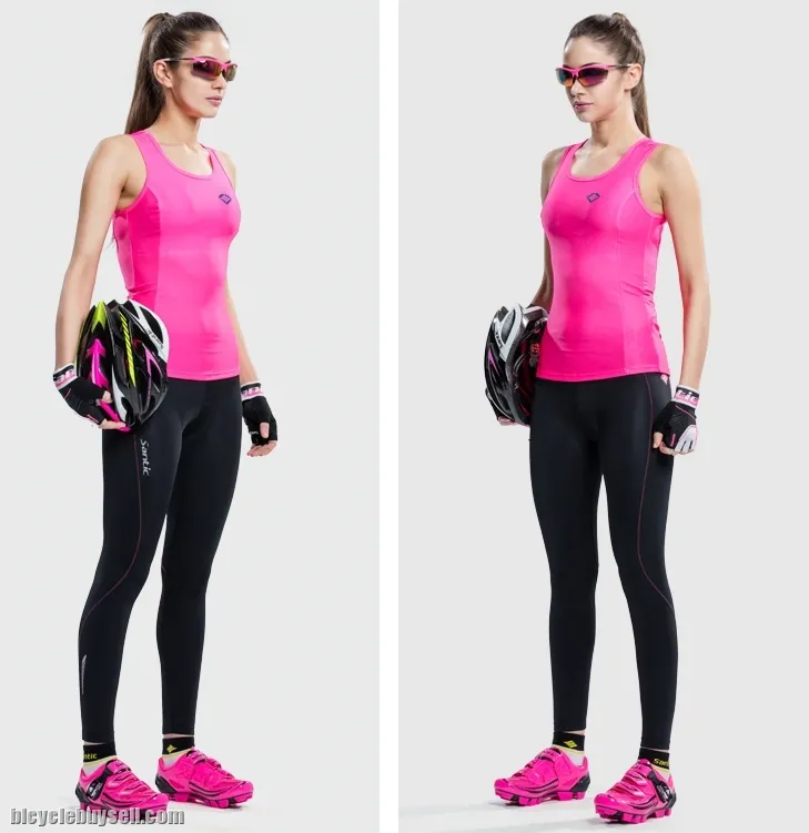 Santic Hutton Women's Cycling Pants Anti-UV Breathable &amp; Elastic Trouser Full Length Tight