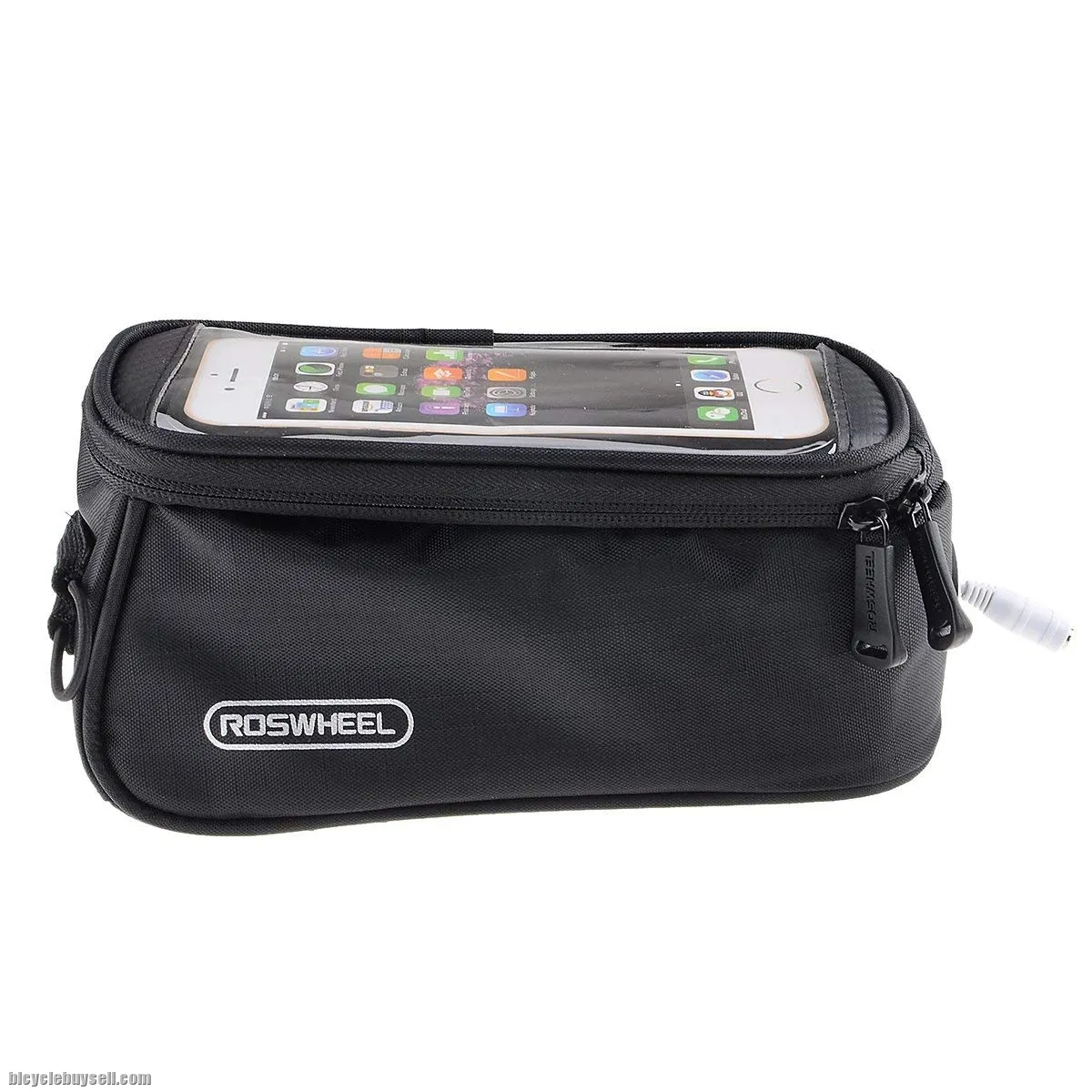 Roswheel (L Size) Bike Front Tube Bag With 3.5mm Audio Cable for Touch Screen Phones