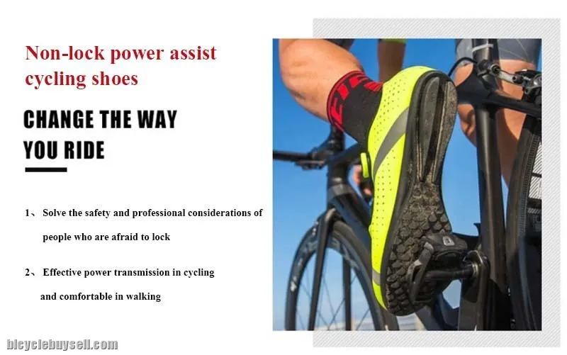 NEW YEAR SALE- SANTIC Apollo Men Professional Non-Clip Cycling Shoes(Fluorescent Green)