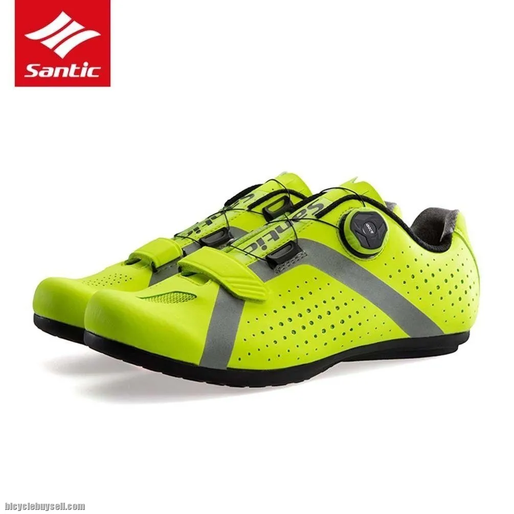 NEW YEAR SALE- SANTIC Apollo Men Professional Non-Clip Cycling Shoes(Fluorescent Green)