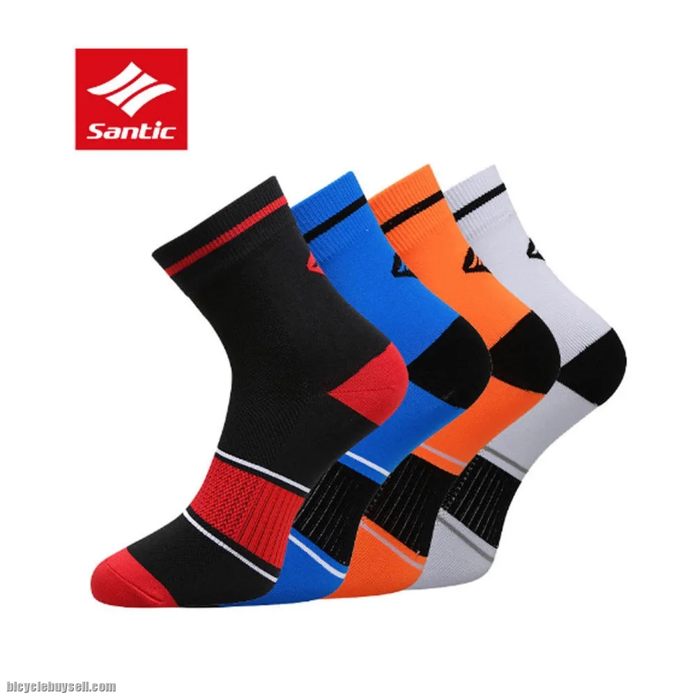 New Design SANTIC Cycling Breathable Socks Sport Racing Running Socks