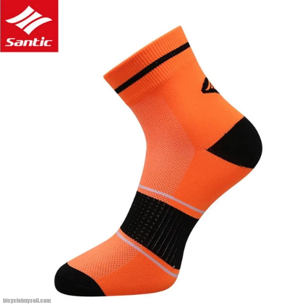 New Design SANTIC Cycling Breathable Socks Sport Racing Running Socks