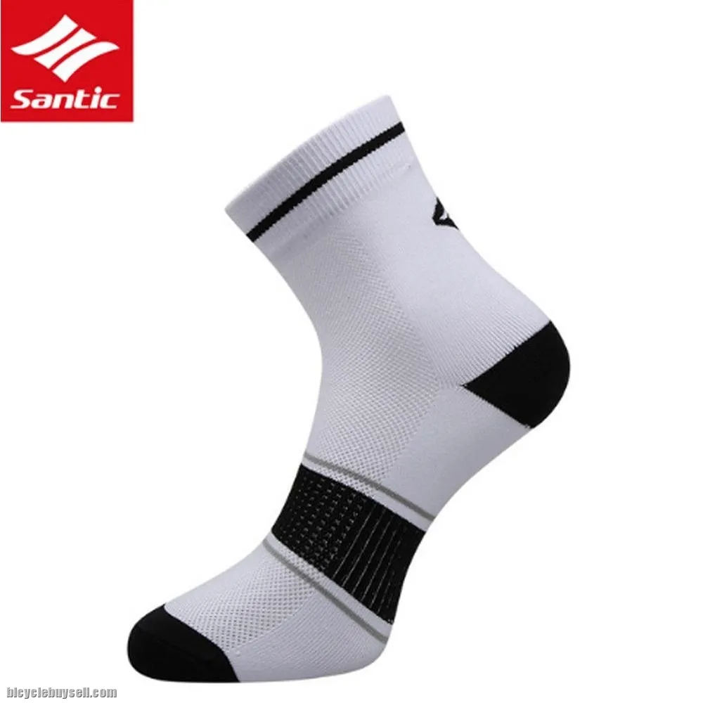 New Design SANTIC Cycling Breathable Socks Sport Racing Running Socks