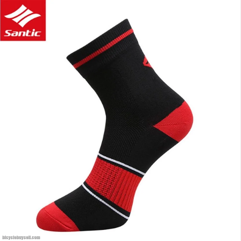 New Design SANTIC Cycling Breathable Socks Sport Racing Running Socks