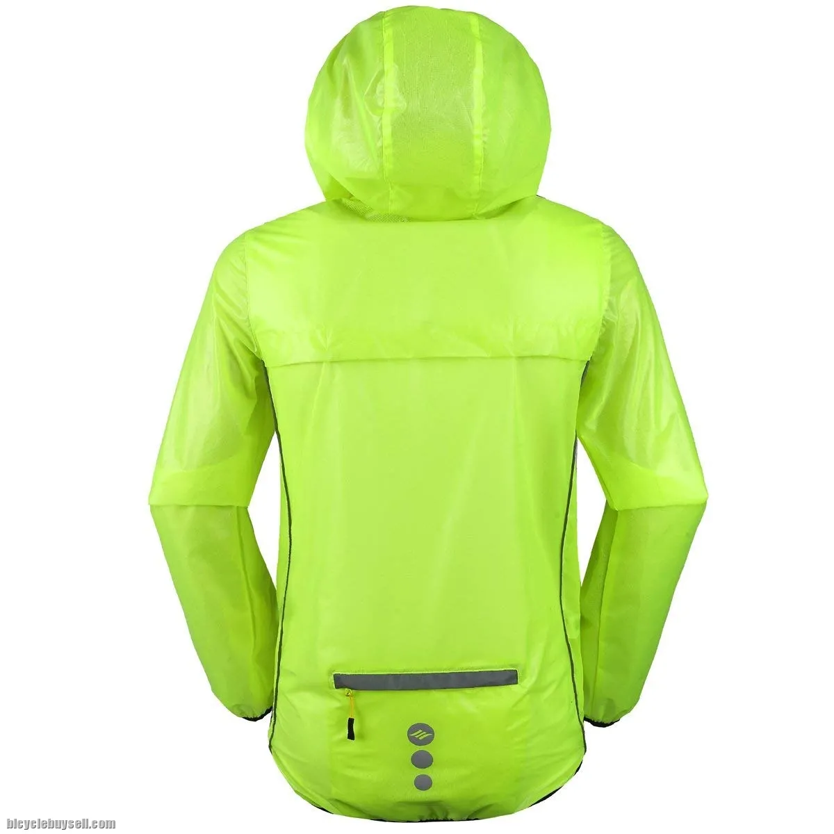 Santic Men Waterproof Cycling Jacket Hooded Lightweight Rainproof Windproof Rain Coat Jacket