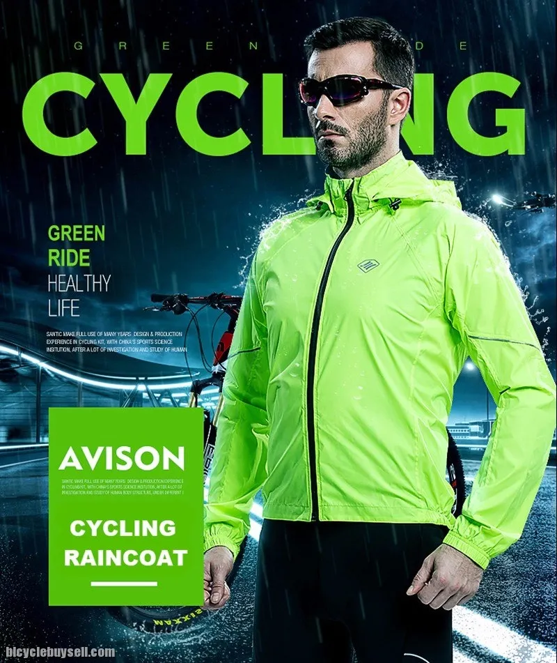Santic Raincoat Windproof Sun Protection Waterproof Cycling Jacket