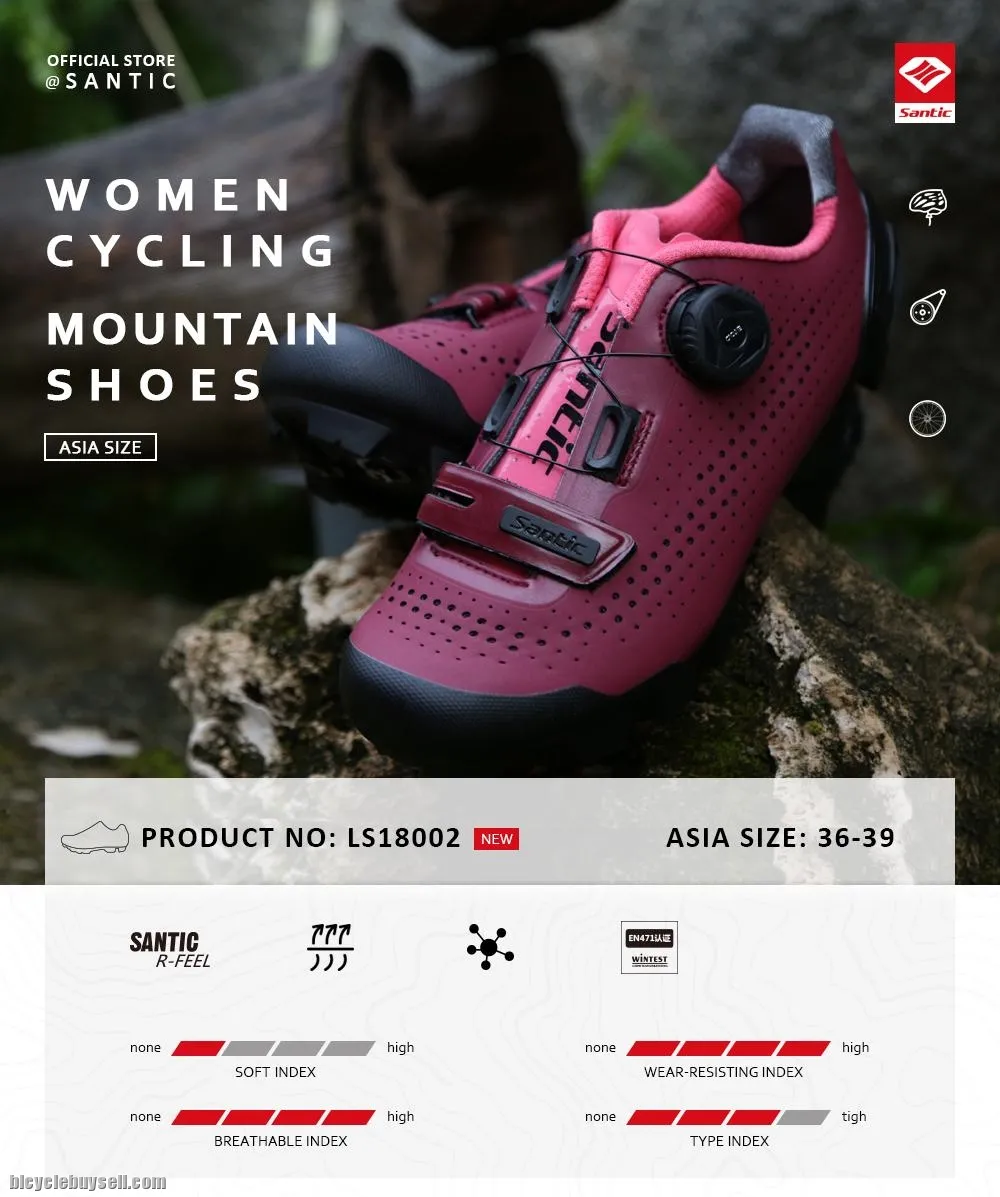 NEW YEAR SALE- SANTIC Aisha Women MTB Cycling Shoes - READY STOCK