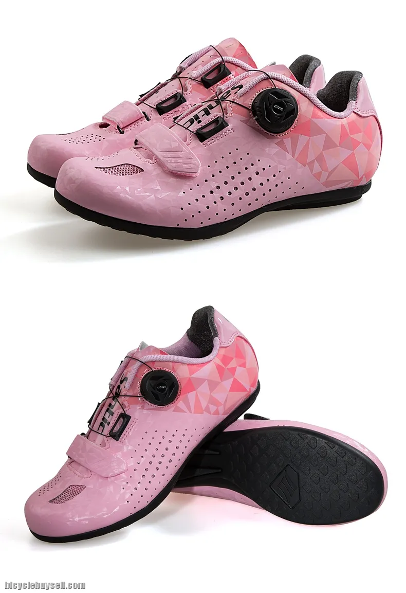 NEW YEAR SALE- SANTIC Athena Women Professional Non-Clip Cycling Shoes(Pink)
