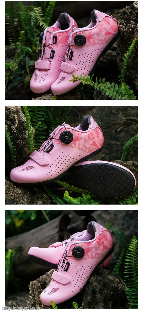 NEW YEAR SALE- SANTIC Athena Women Professional Non-Clip Cycling Shoes(Pink)