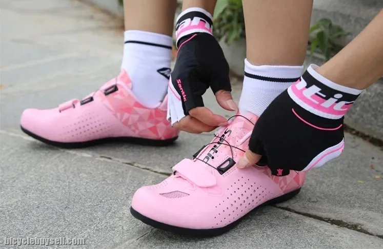 NEW YEAR SALE- SANTIC Athena Women Professional Non-Clip Cycling Shoes(Pink)