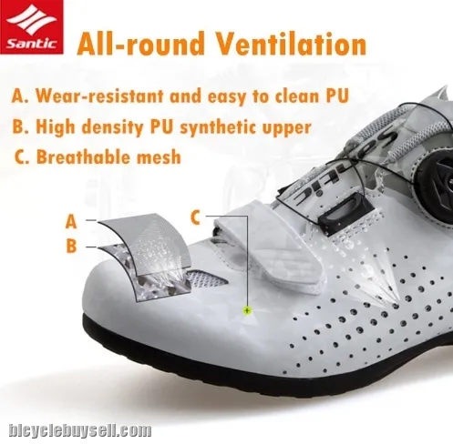 NEW YEAR SALE- SANTIC Athena Women Professional Non-Clip Cycling Shoes(Grey)