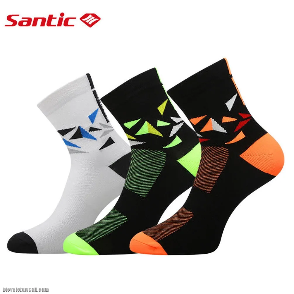 NEW Santic Cycling Socks Sport Elastic Antiseptic-3 Pairs