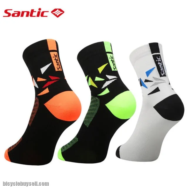 NEW Santic Cycling Socks Sport Elastic Antiseptic-3 Pairs