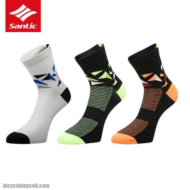 NEW Santic Cycling Socks Sport Elastic Antiseptic-3 Pairs