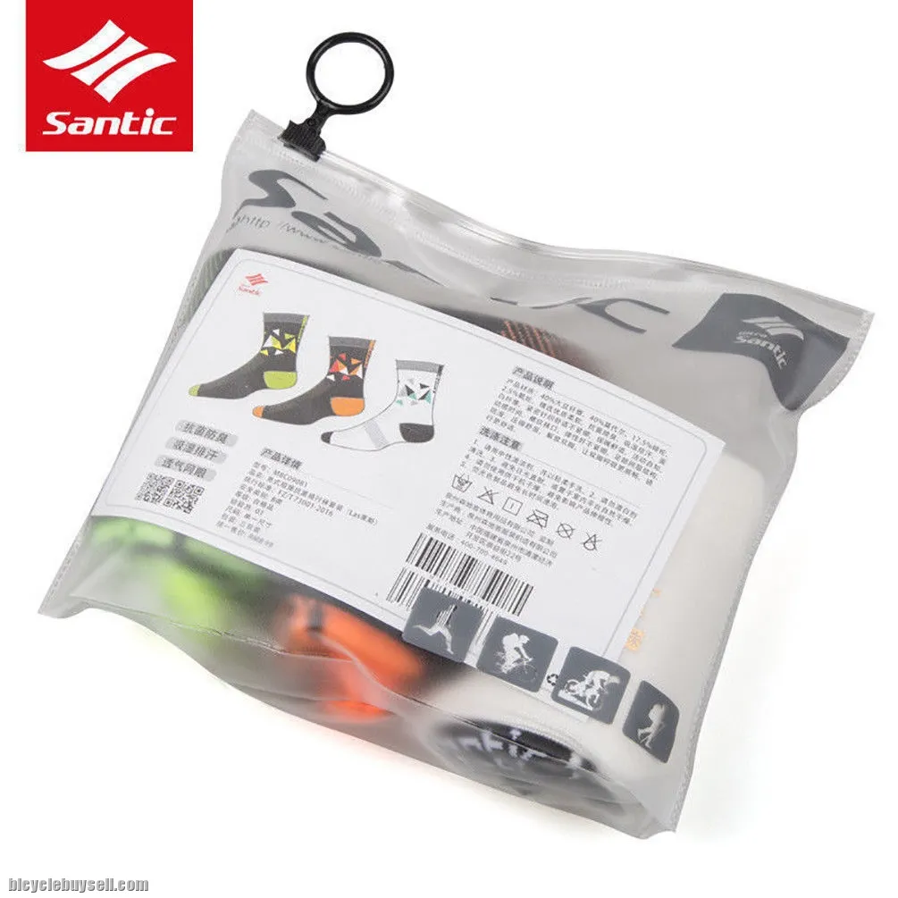 NEW Santic Cycling Socks Sport Elastic Antiseptic-3 Pairs